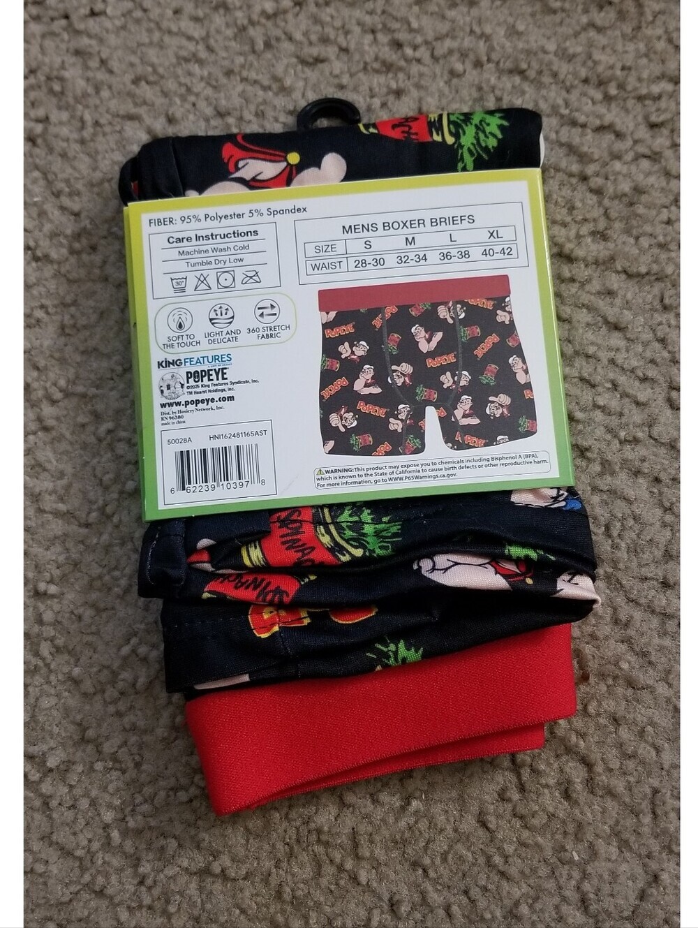 Popeye the Sailor Man Men's Boxer Briefs - Picture 2 of 2